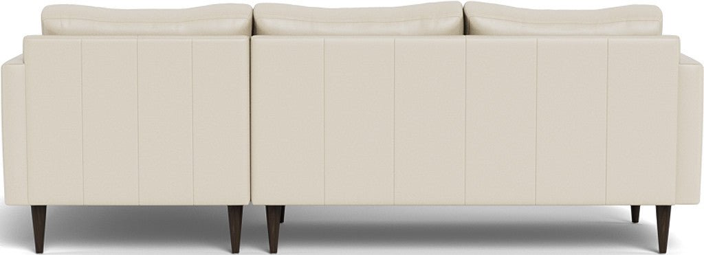 Wallace 98" Leather Untufted Right Chaise Sectional - Tribeca Cream