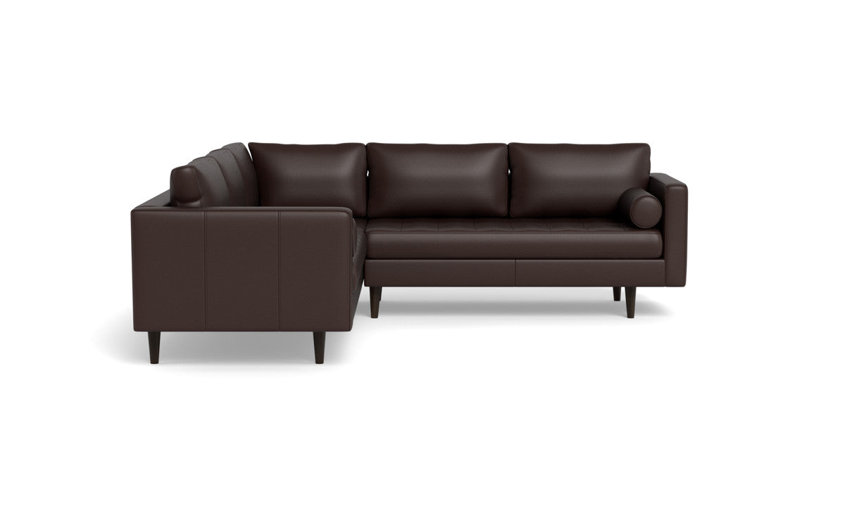 Ladybird 103" Leather Corner Sectional - Tribeca Espresso
