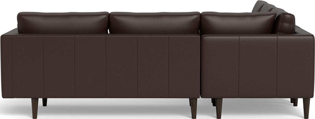 Ladybird 103" Leather Corner Sectional - Tribeca Espresso