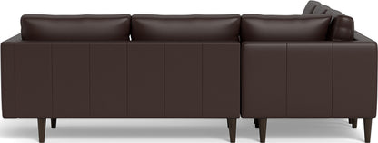 Ladybird 103" Leather Corner Sectional - Tribeca Espresso