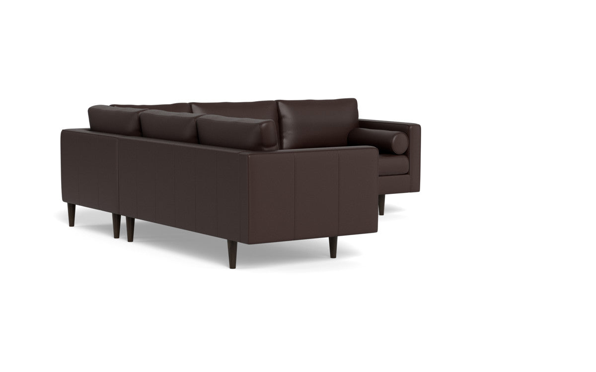 Ladybird 103" Leather Corner Sectional - Tribeca Espresso