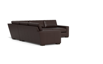 Mas Mesa 127" Deep Leather Corner Sectional - Tribeca Espresso