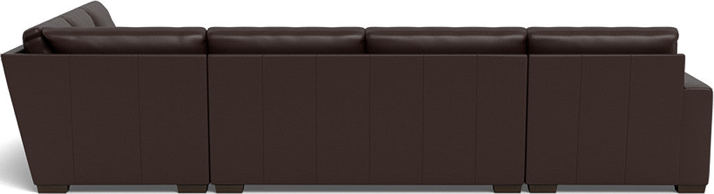 Mas Mesa 162" Deep Leather Corner Sectionals w. Left Chaise - Tribeca Espresso