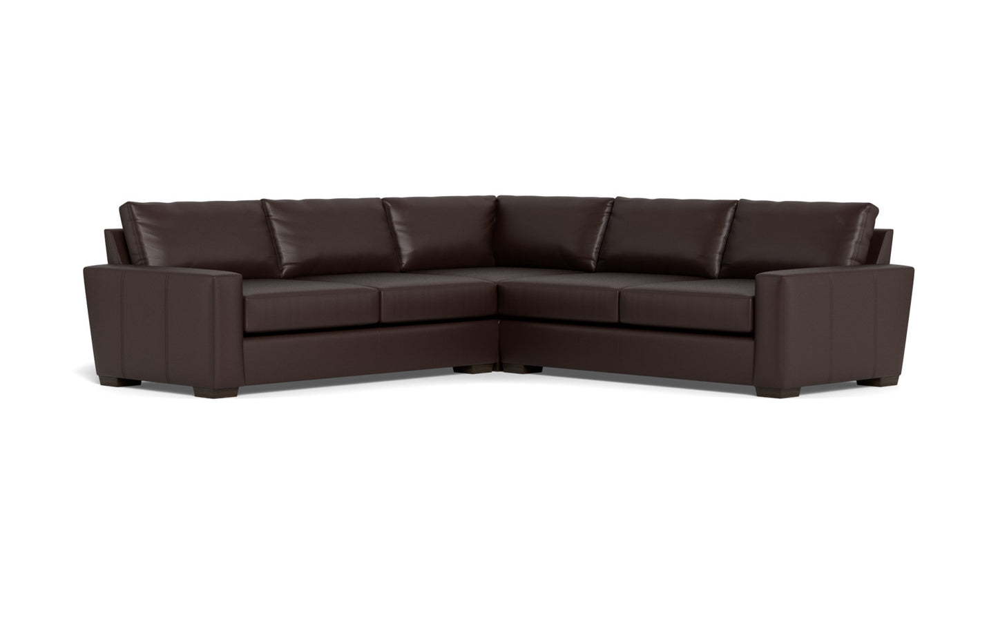 Mesa 121" Leather Corner Sectional - Tribeca Cream