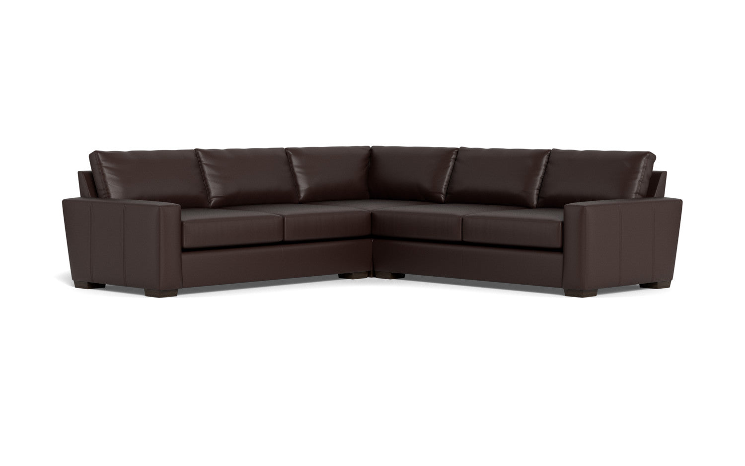 Mesa 121" Leather Corner Sectional - Tribeca Cream