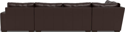 Mas Mesa 162" Deep Leather Corner Sectionals w. Right Chaise - Tribeca Espresso