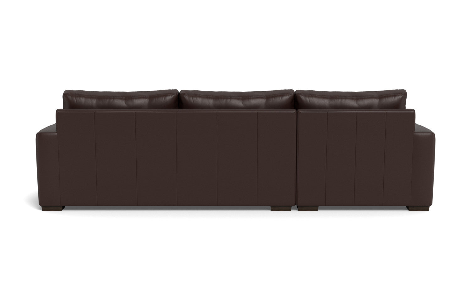 Mesa 123" Leather Left Chaise Sectional - Tribeca Espresso