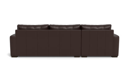 Mesa 123" Leather Left Chaise Sectional - Tribeca Espresso