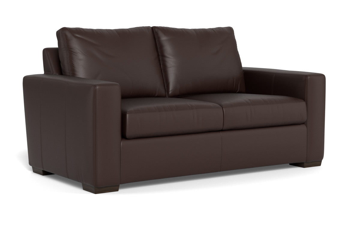 Mas Mesa 72" Deep Leather Loveseat - Tribeca Espresso