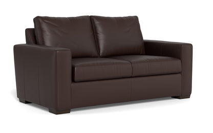 Mas Mesa 72" Deep Leather Loveseat - Tribeca Espresso