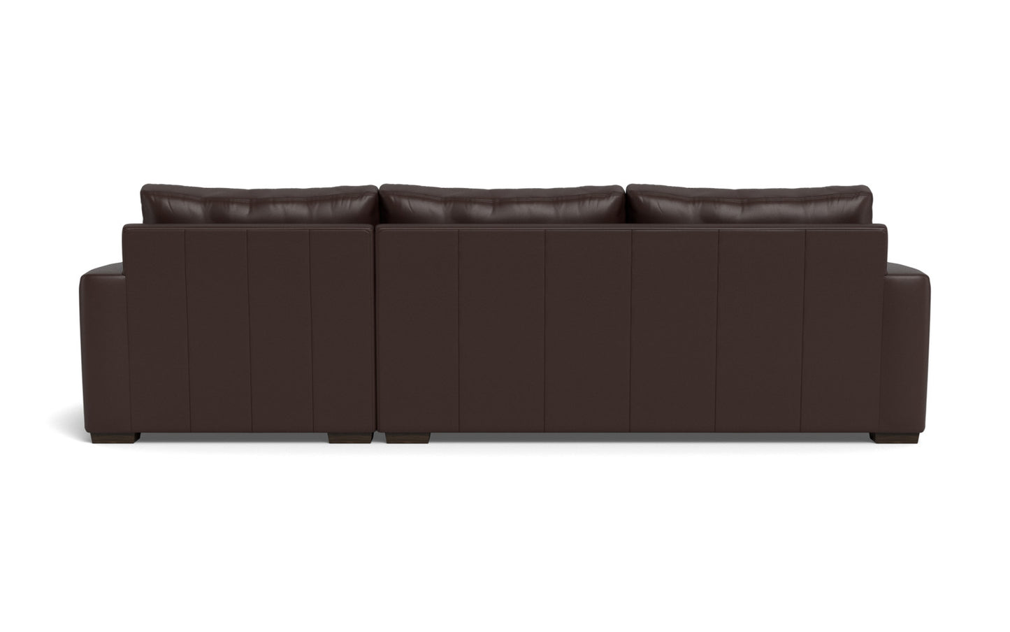 Mesa 123" Leather Right Chaise Sectional - Tribeca Espresso