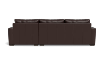 Mesa 123" Leather Right Chaise Sectional - Tribeca Espresso