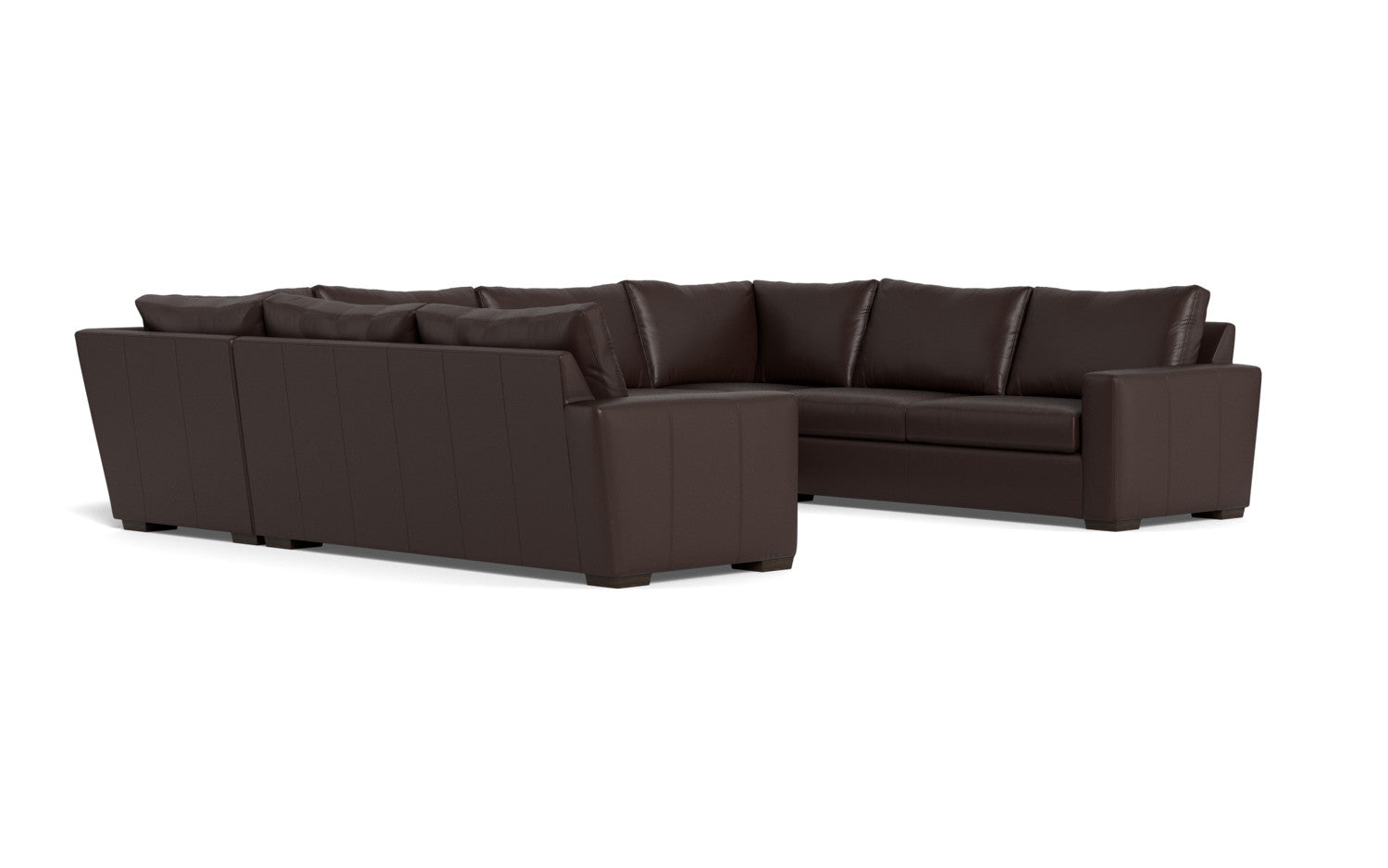 Mesa 154" Leather Condo U Sectional - Tribeca Espresso