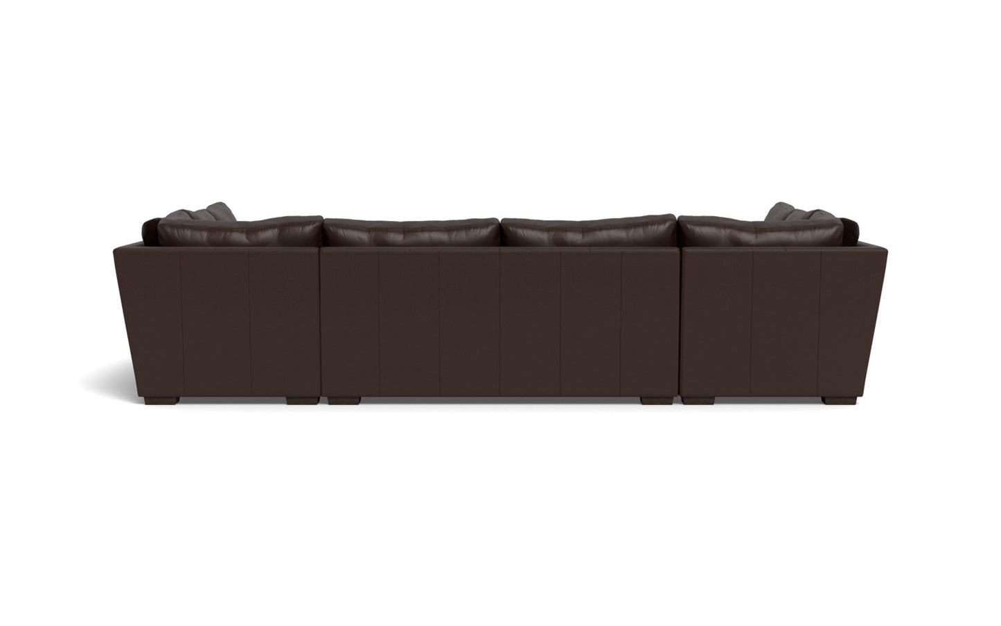 Mesa 154" Leather Condo U Sectional - Tribeca Espresso