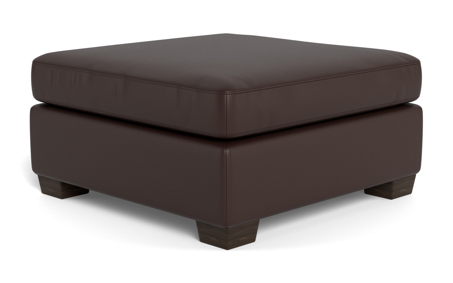 Mesa Leather Cocktail Ottoman - Tribeca Espresso