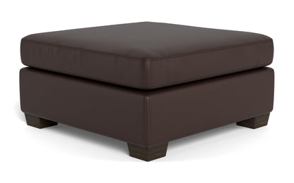 Mesa Leather Cocktail Ottoman - Tribeca Espresso
