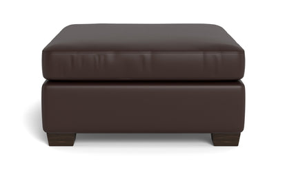 Mesa Leather Cocktail Ottoman - Tribeca Cream