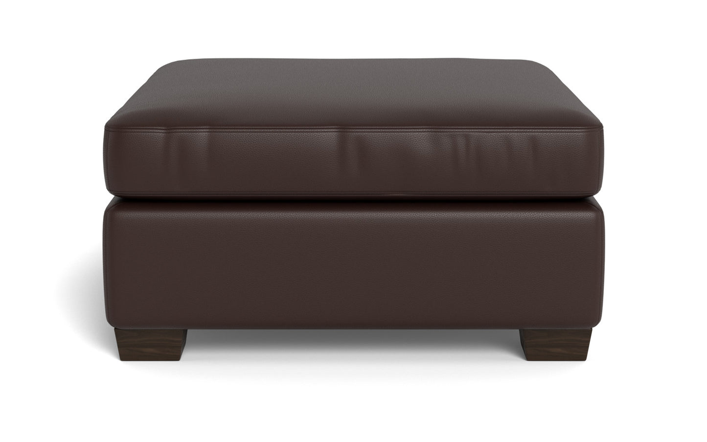 Mesa Leather Cocktail Ottoman - Tribeca Espresso