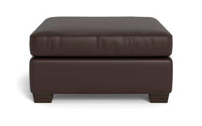 Mesa Leather Cocktail Ottoman - Tribeca Espresso