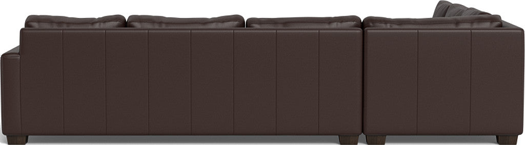 Track 121" Leather Left Corner Sectional - Tribeca Espresso