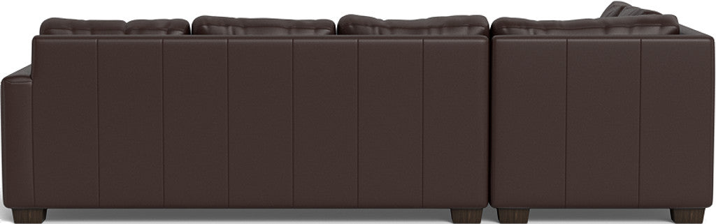 Track 121" Leather Left Chaise Sleeper Sectional - Tribeca Espresso