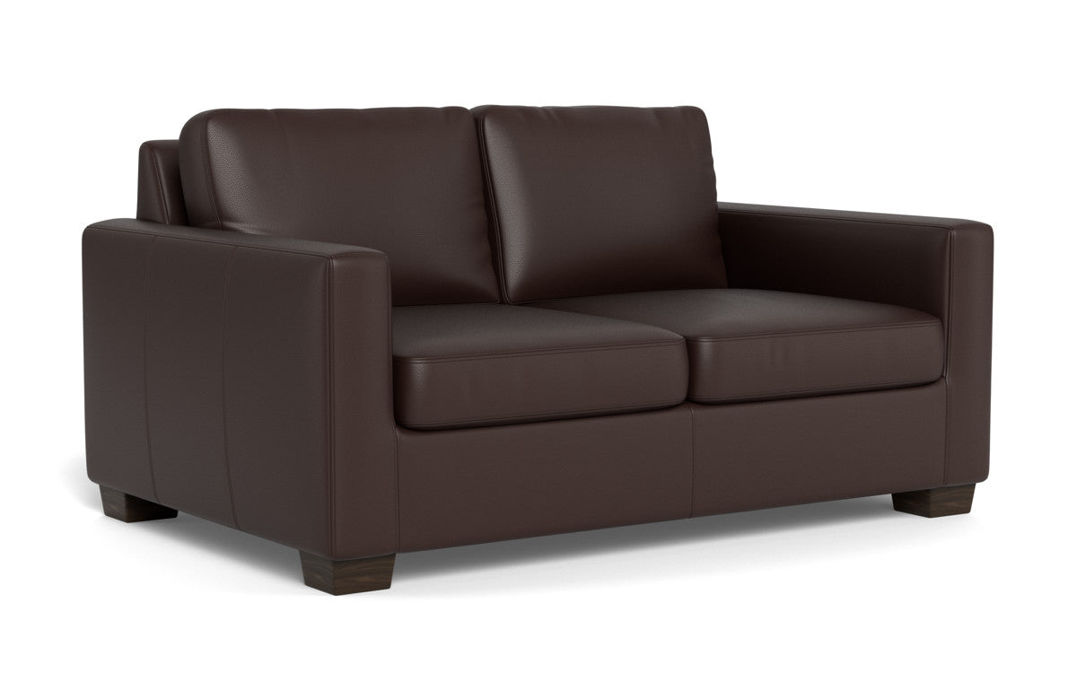 Track 62" Leather Loveseat - Tribeca Espresso