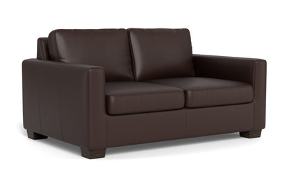 Track 62" Leather Loveseat - Tribeca Espresso
