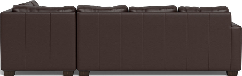 Track 121" Leather Right Chaise Sleeper Sectional - Tribeca Espresso