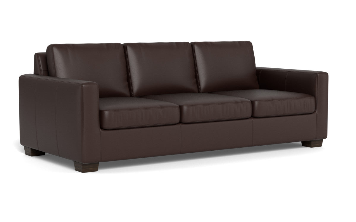 Track 87" Leather Queen Sleeper Sofa - Tribeca Espresso