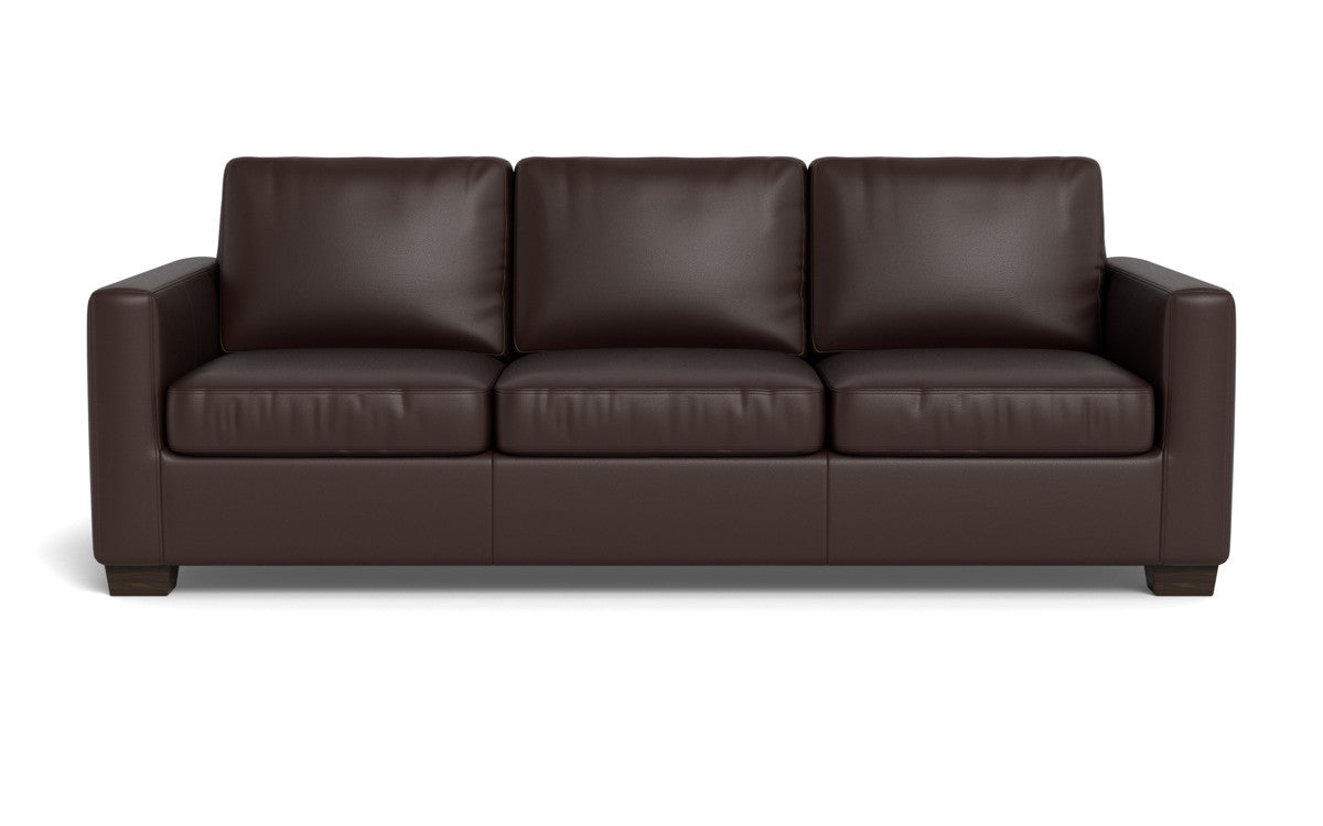 Track 87" Leather Queen Sleeper Sofa - Tribeca Espresso