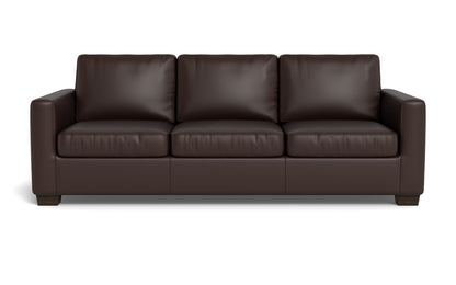 Track 87" Leather Queen Sleeper Sofa - Tribeca Espresso