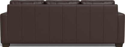 Track 87" Leather Queen Sleeper Sofa - Tribeca Espresso