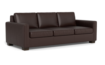 Track 87" Leather Sofa - Tribeca Espresso