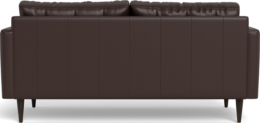 Wallace 74" Leather Apartment Sofa - Tribeca Espresso