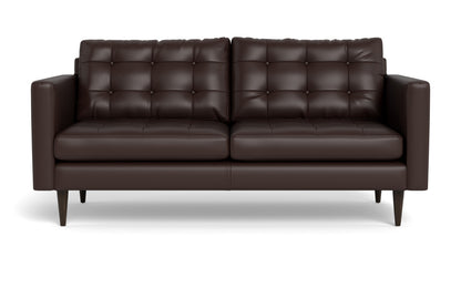 Wallace 74" Leather Apartment Sofa - Tribeca Espresso