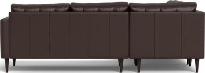 Wallace 102" Leather Corner Sectional - Tribeca Espresso