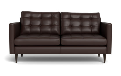 Wallace 69" Leather Loveseat - Tribeca Espresso