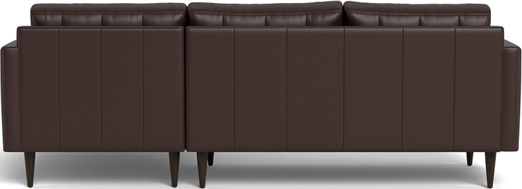 Wallace 98" Leather Right Chaise Sectional - Tribeca Espresso
