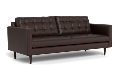Wallace 85" Leather Sofa - Tribeca Espresso