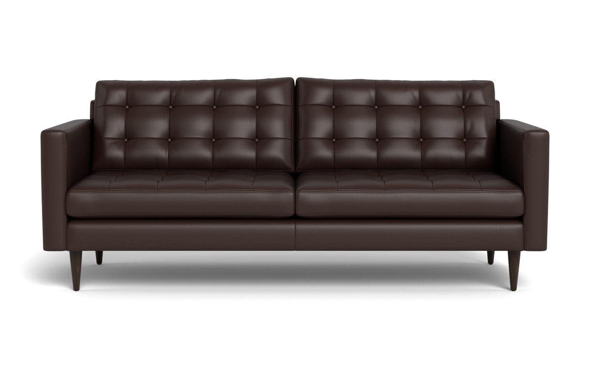 Wallace 85" Leather Sofa - Tribeca Espresso