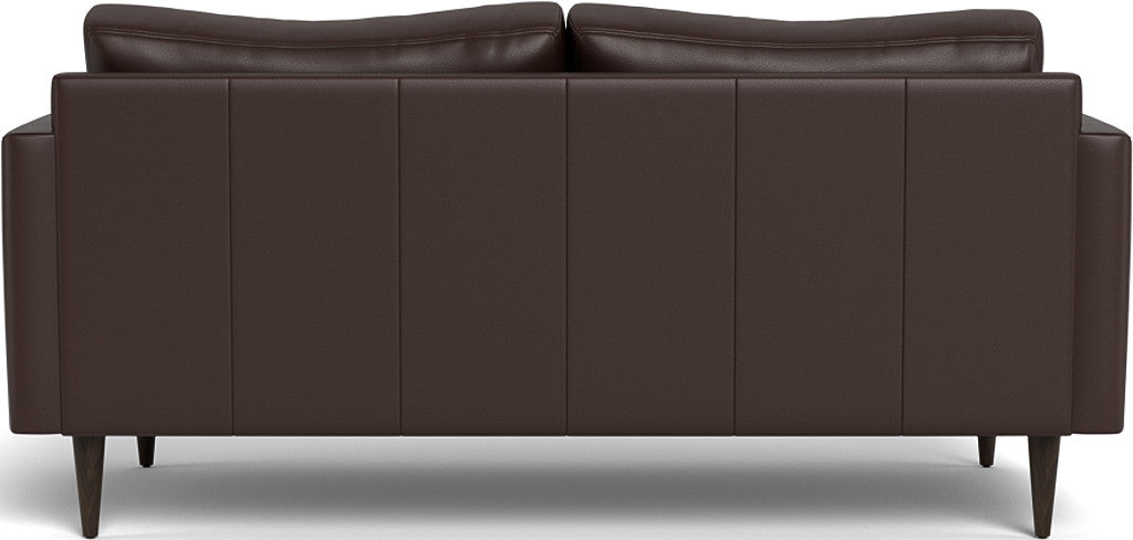 Wallace 74" Leather Untufted Apartment Sofa - Tribeca Espresso