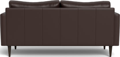 Wallace 74" Leather Untufted Apartment Sofa - Tribeca Espresso