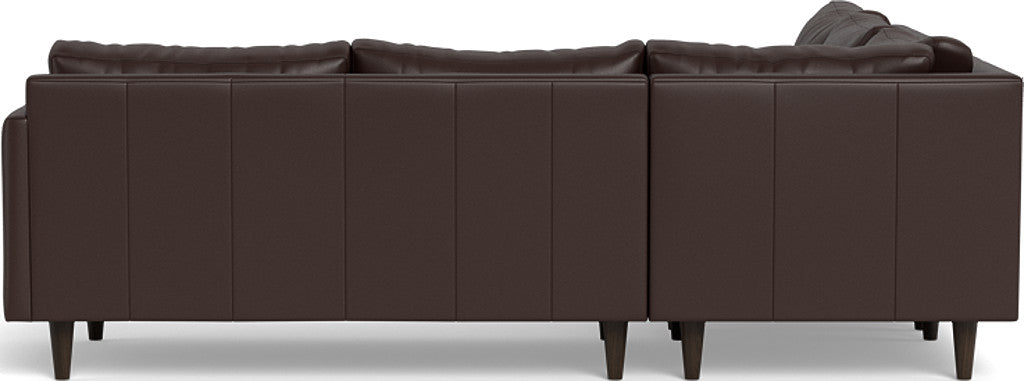 Wallace 102" Leather Untufted Corner Sectional - Tribeca Espresso
