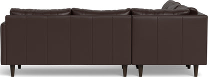 Wallace 102" Leather Untufted Corner Sectional - Tribeca Espresso