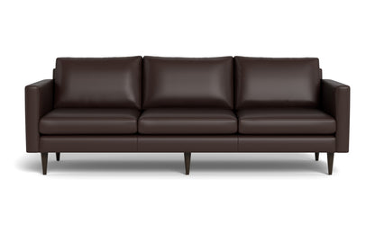 Wallace 98" Leather Untufted Estate Sofa - Tribeca Espresso