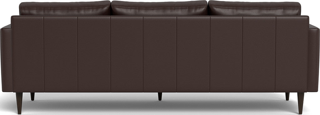 Wallace 98" Leather Untufted Estate Sofa - Tribeca Espresso