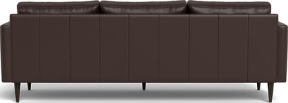 Wallace 98" Leather Untufted Estate Sofa - Tribeca Espresso