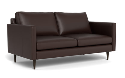 Wallace 69" Leather Untufted Loveseat - Tribeca Espresso