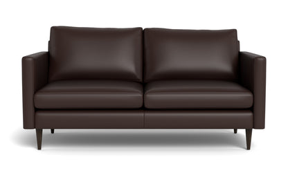 Wallace 69" Leather Untufted Loveseat - Tribeca Espresso