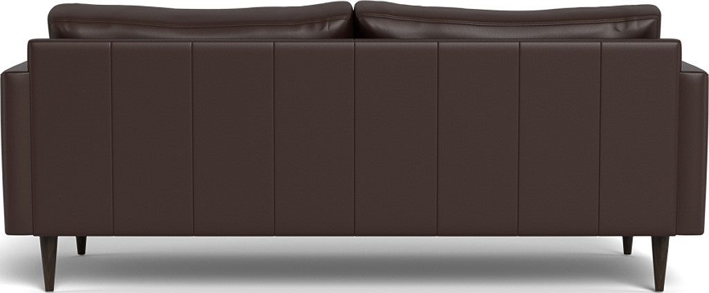 Wallace 85" Leather Untufted Sofa - Tribeca Espresso